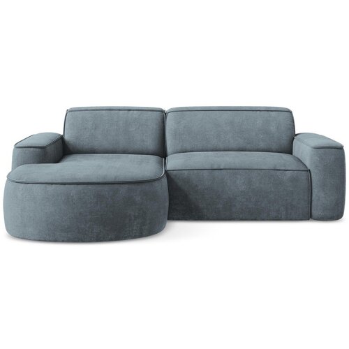 Makamii Prljavo plava kutna garnitura od šenila (s lijevim kutom/s ležaljkom) Omao – Cijene