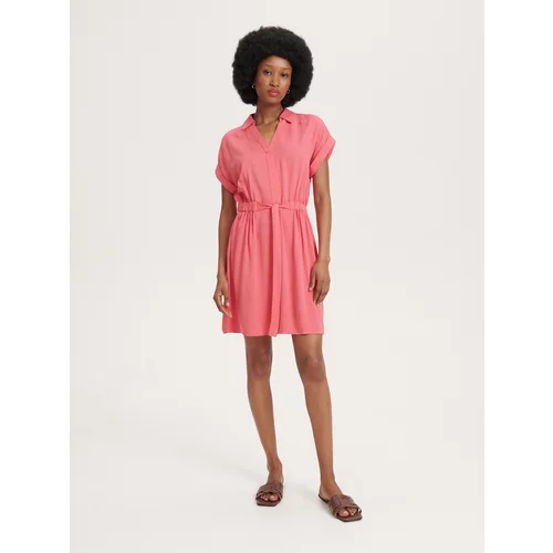 Reserved - Mini haljina od viskoze - ružičasta