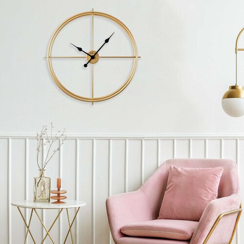 Wallity Zidni sat Scandinavian, 66x66 cm, Zlatne boje Cene