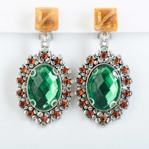 Branic Jewelry Minđu&scaron;e sa zelenim kristalima Doris Cene