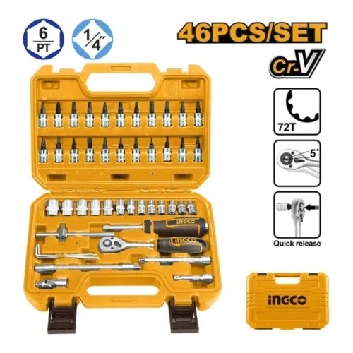Ingco hkts14462 set gedora 46/1 1/4" super ( HKTS14462 ) Cene