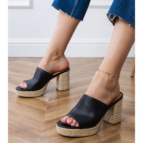 D/CEO Black wedge espadrilles Grande Slike