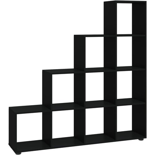 Maison Chic Stopničasta Knjižna omara - Knjižni regal črna 142 cm inženirski les, (21725752) Cene