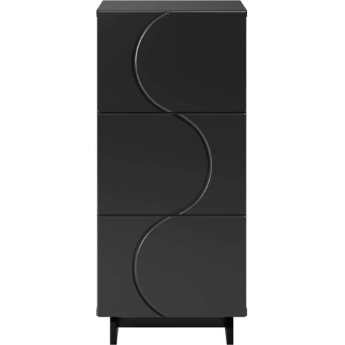  Komoda Crna 33.5 x 34.5 x 75 cm Konstruirano drvo - Crna Slike