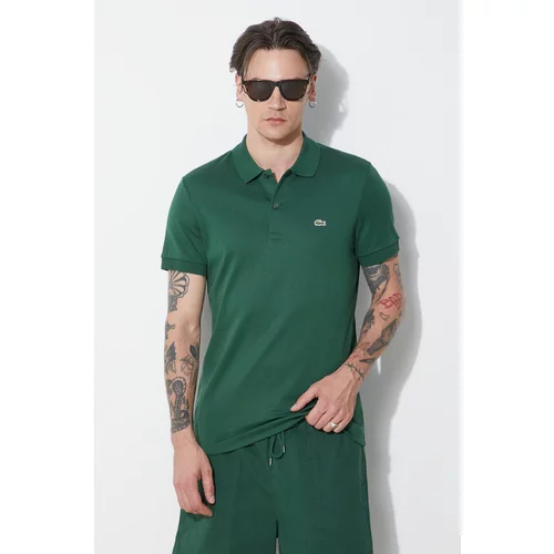 Lacoste Pamučna polo majica boja: zelena, bez uzorka, DH2050