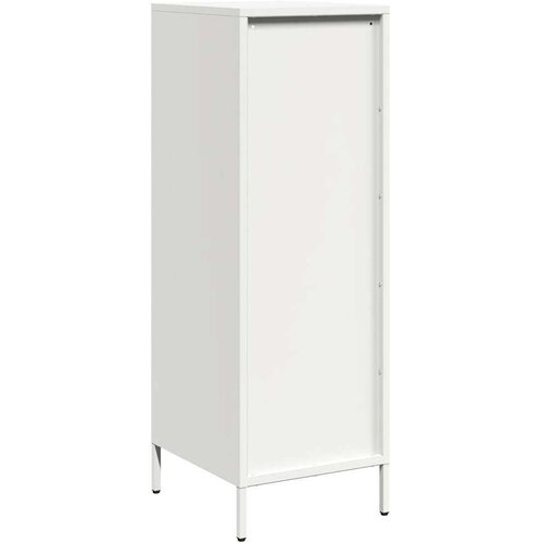 VidaXL Visoka omara bela 39x35x103,5 cm jeklo Slike