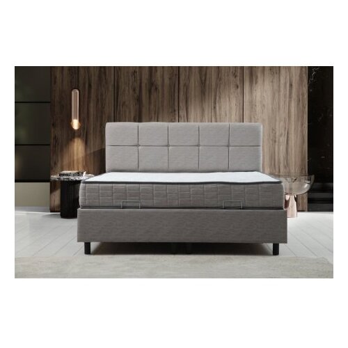 Hanah home Vitalia Set 120 x 200 - Light Grey Light Grey Single Mattress, Base & Headboard Cene