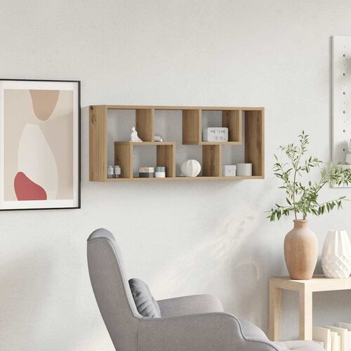  Zidna polica Artisan hrast 36x16x90 cm Konstruirano drvo Slike