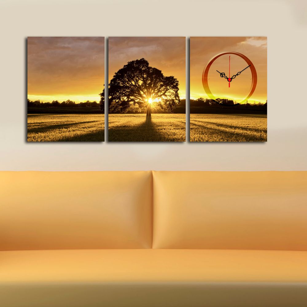 Wallity Dekorativni zidni sat od platna (3 komada) 3P3040CS 77 Cene