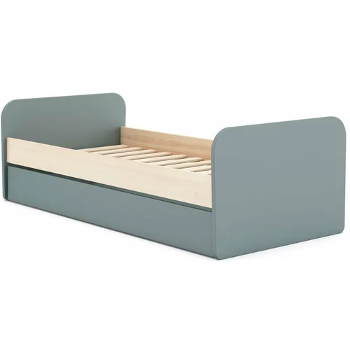 Marckeric Zelena/naravna otroška postelja v borovem dekorju z dodatnim ležiščem 90x200 cm Esteban – Marckeric