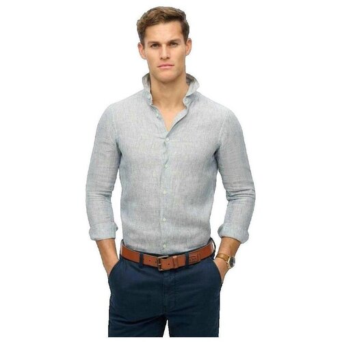 Superdry Srajce z dolgimi rokavi Chemise manches longues Vacation Linen Siva Cene