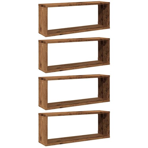 Maison Chic 4 kosi Stenske kockaste police - Stenske Police - Viseče police starinski les 60x15x23 cm, (21793730) Slike