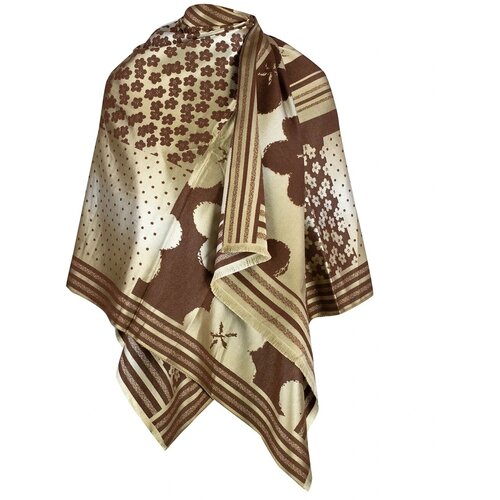 Pri Elegant double-sided scarf with gold thread and floral pattern Cijene
