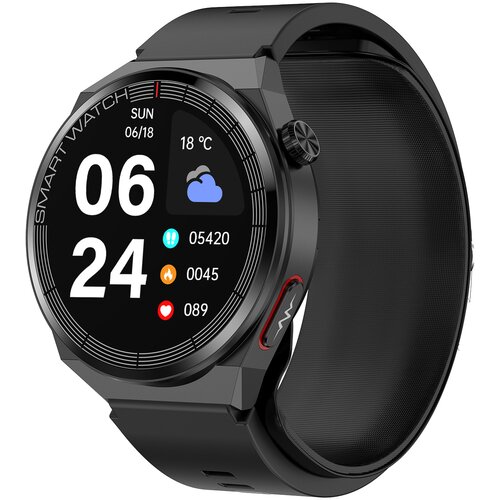 INF Pametna ura z EKG, krvnim tlakom, srčnim utripom, kisikom v krvi Black, (21296876) Cene