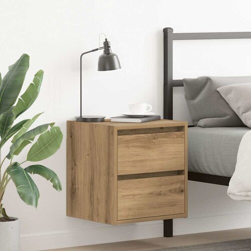 vidaXL Stenska nočna omarica artisan hrast 38x34x40 cm Cene