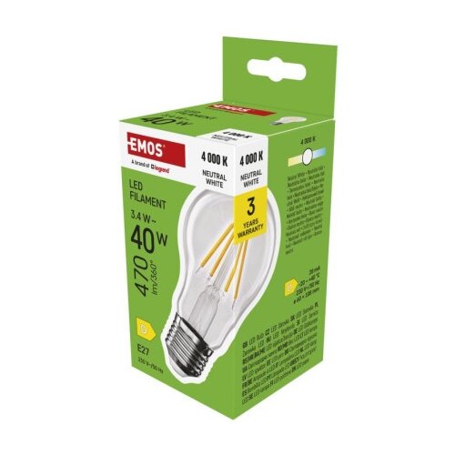 Emos zf5d23 sijalice Led sijalica filament a60 3,4w(40w) 470lm e27 nw ( 3442 ) Cene