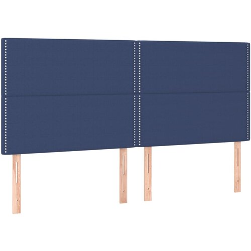 Maison Chic Posteljno vzglavje - Vzglavna omarica 4 kosa moder 90x5x78/88 cm blago, (22077551) Cene
