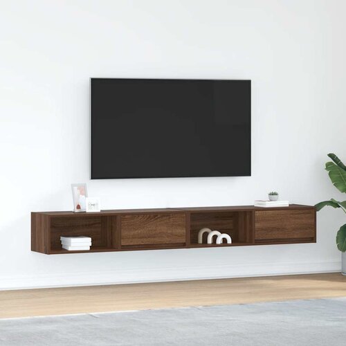 vidaXL TV omarica 2 kosi rjavi hrast 100x31x25,5 cm inženirski les Cene