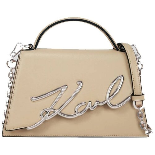 Karl Lagerfeld Torbe SIGNATURE 2.0 MD CROSSBODY Bež Cene