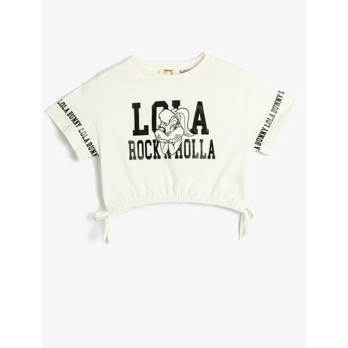 Koton Crop Oversize Lola Bunny T-Shirt Licensed Elastic Waist Tied Cotton Slike