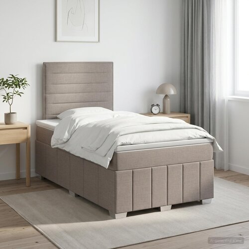  Boxspring krevet s madracem Sivosmeđa 120 x 190 cm Tkanina Cijene