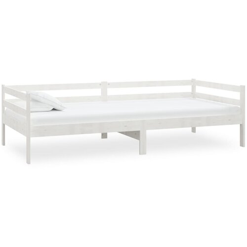  Dnevni ležaj od masivne borovine bijeli 90 x 200 cm Slike