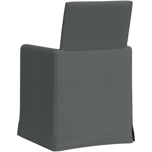  Trpezarijske stolice 2 pcs Tamno siva 57 x 67 x 95 cm tkanina Slike