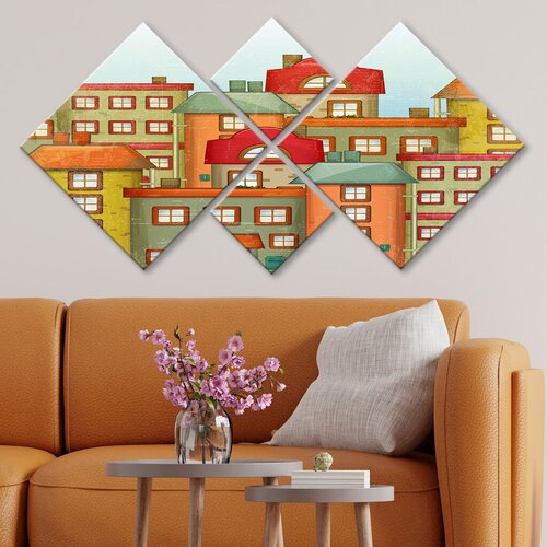 Wallity slika 4MDF21275457, 60x115 cm, 4 dela Cene