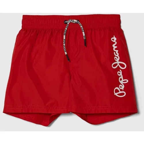 PepeJeans Dječje kratke hlače za kupanje LOGO SWIMSHORT boja: crvena