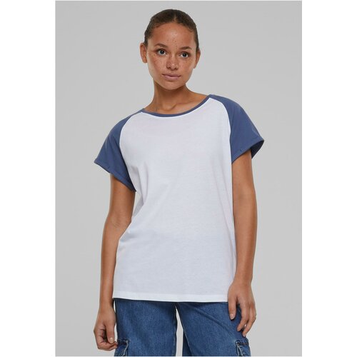 UC Ladies women's t-shirt contrast raglan - white/blue Slike