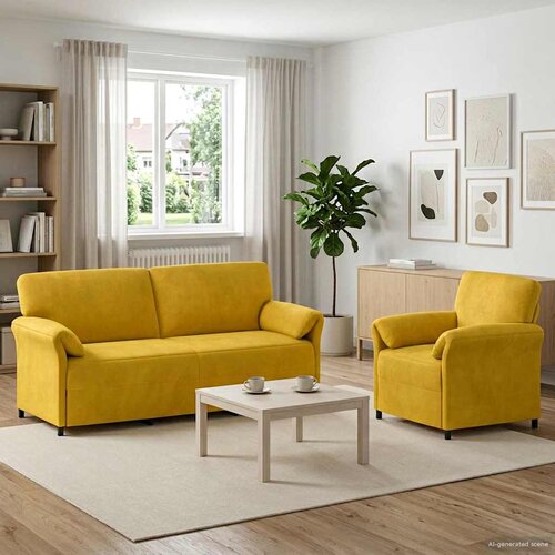  Set sofe 2 kom. Žuta Bar&scaron;un Cijene