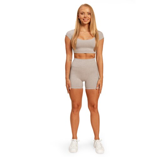 BeastPink Ženska majica Cropped Sense Grey Slike