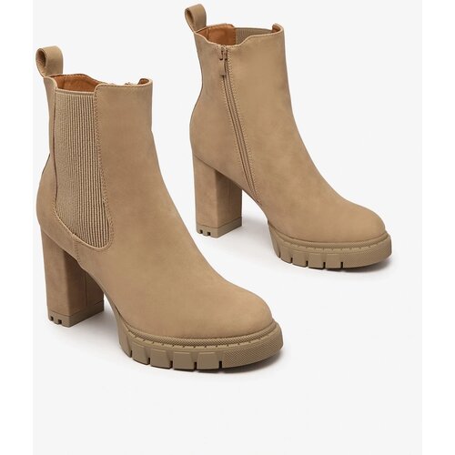 Resti Light brown women's Seihay high heel boots Cene