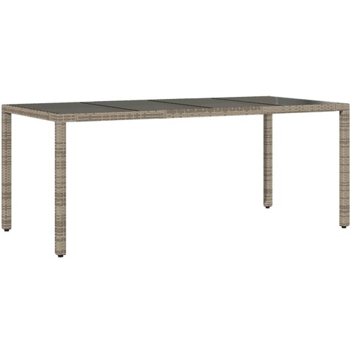  7-dijelni vrtni blagovaonski set sivi od poliratana Siva 190 x 90 x 75 cm Slike