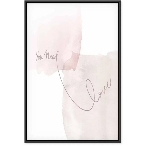  Slika - You Need Love (1 Part) Vertical 80x120 U crnom drvenom okviru Slike