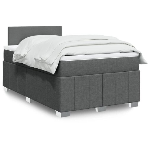  Krevet box spring s madracem tamnosivi 120 x 190 cm tkanina Cijene