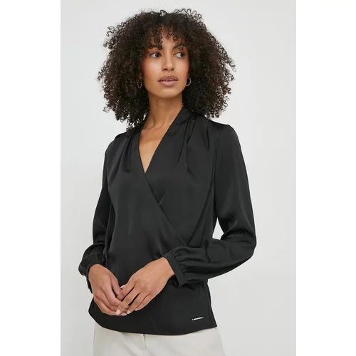 Calvin Klein Majica ženska, črna barva