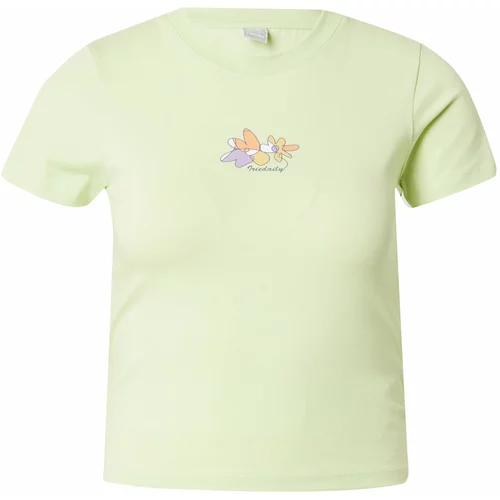 Iriedaily Majica svetlo zelena / lila / oranžna / bela