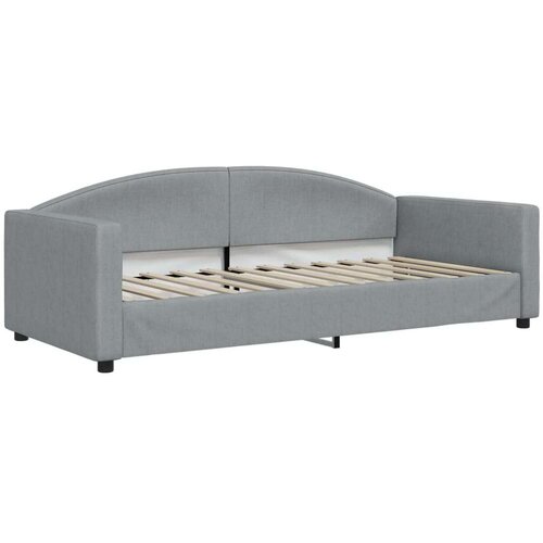VidaXL Dnevni krevet svjetlosivi 90 x 200 cm od tkanine Slike