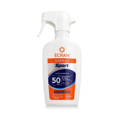 Ecran Sunnique Sport Protective Milk Spray SPF50 vodoodporna za&amp;scaron;čita pred soncem za telo za vse tipe kože 270 ml Slike