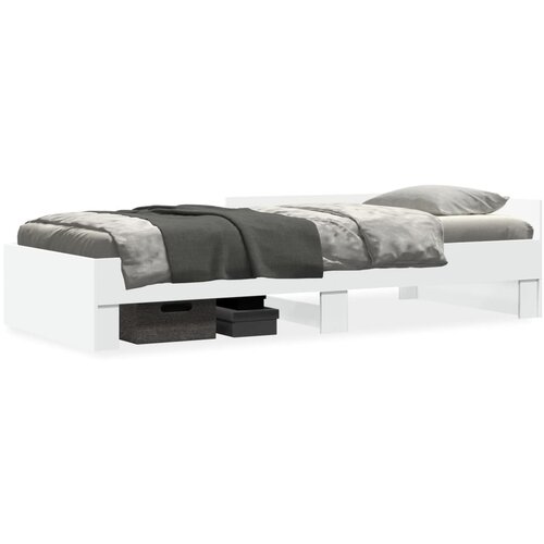 VidaXL Okvir za krevet bijeli 100 x 200 cm konstruirano drvo Slike