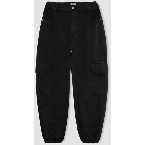 Defacto Cool Gabardine Jogger Pants Basic Plain Normal Waist Cargo Pocket Slike