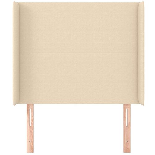  Uzglavlje s u&amp;scaron;ima krem 83x16x118/128 cm od tkanine Slike