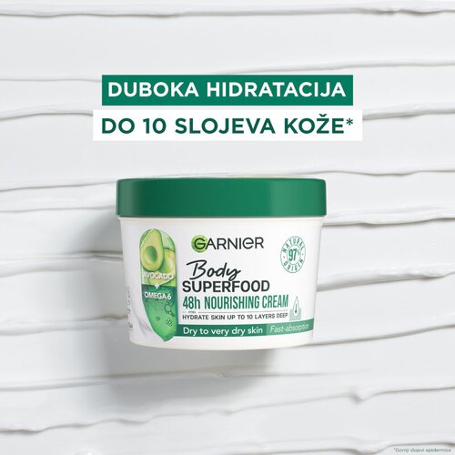 Garnier Body negovalna krema za telo - Superfood Nourishing Cream - Avocado &amp;amp; Omega 6 Slike