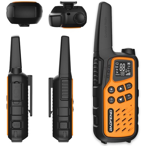 BAOFENG Walkie-Talkie BF-T25E Orange, 2 pieces Slike