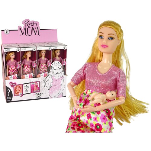  Lutka za igru Trudnica s bebom Flowers - roza Cijene