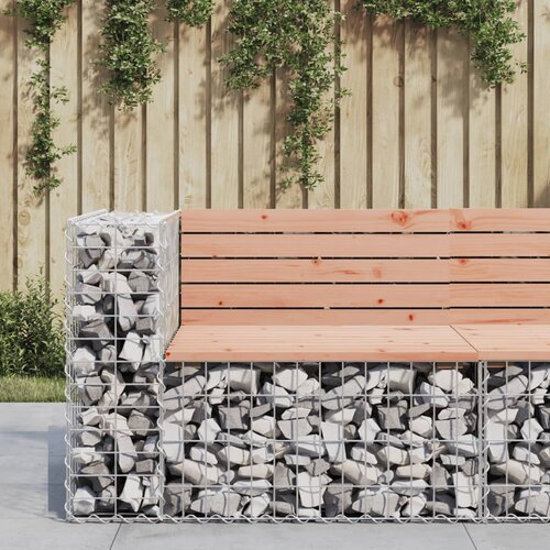  The Living Store Vrtna gabionska klop 92x71x65,5 cm trden les douglas - Vrtna Klop, (21440707) Slike