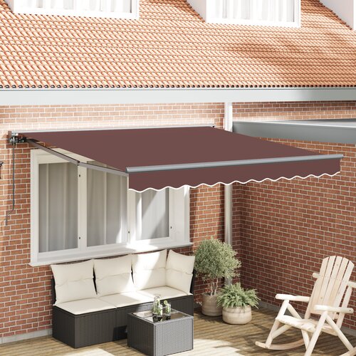 VidaXL Skrovita tenda Smeđa 300x250 cm Poliester Slike