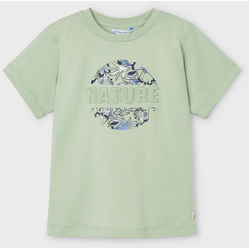 Mayoral Otroška bombažna kratka majica zelena barva
