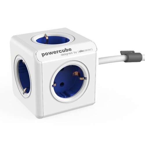 Allocacoc (1300BL/DEEXPC) PowerCube Extended 5 utičnica 16A/230V 1.5m plavi Slike